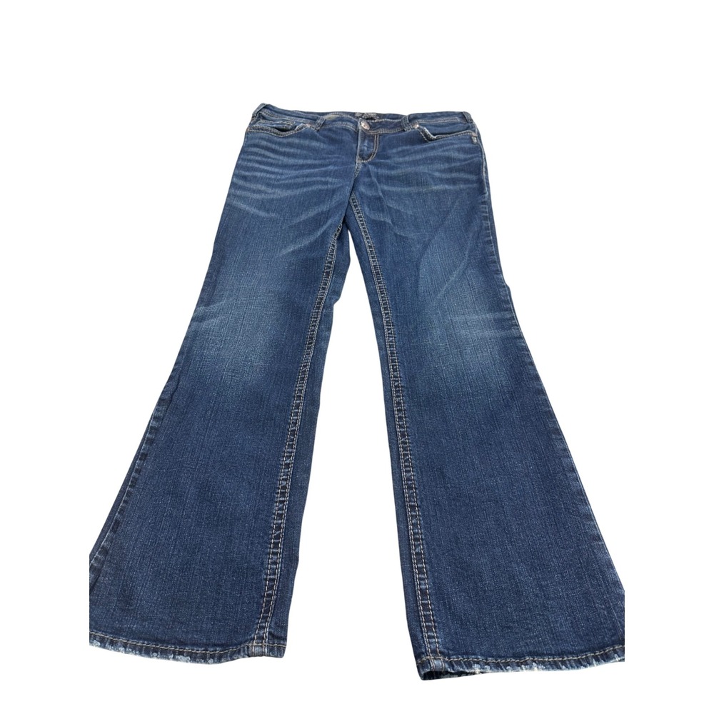 Silver Jeans Co Aiko Mid Bootcut Jeans Dark Wash SZ 16 L33 W83717SJL380